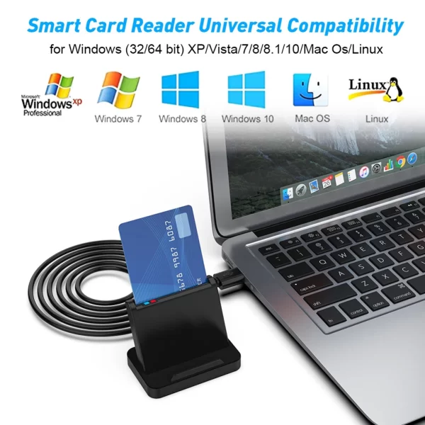 Leitor de Cartão Inteligente ID IC CAC Leitor de Cartão SIM - SCR816 USB - Image 2