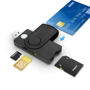 UTHAI para Windows 7 8 10 Linux OS, leitor de cartão inteligente USB SIM, para cartão de banco IC/ID EMV SD TF MMC leitor de cartão USB-CCID ISO 7816