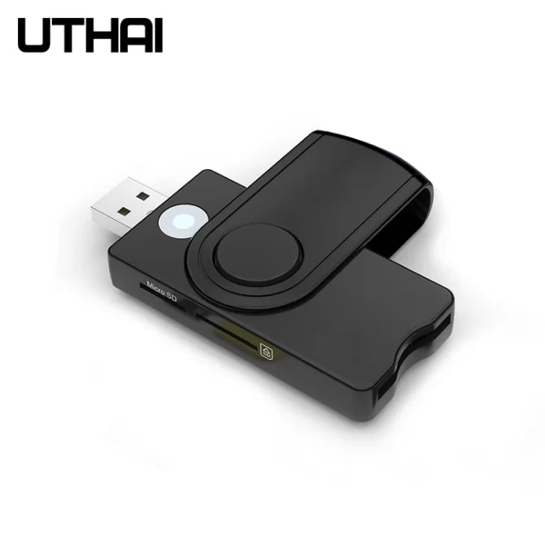 UTHAI para Windows 7 8 10 Linux OS, leitor de cartão inteligente USB SIM, para cartão de banco IC/ID EMV SD TF MMC leitor de cartão USB-CCID ISO 7816 - Image 2