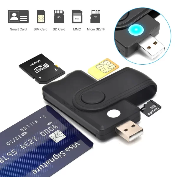UTHAI para Windows 7 8 10 Linux OS, leitor de cartão inteligente USB SIM, para cartão de banco IC/ID EMV SD TF MMC leitor de cartão USB-CCID ISO 7816 - Image 3
