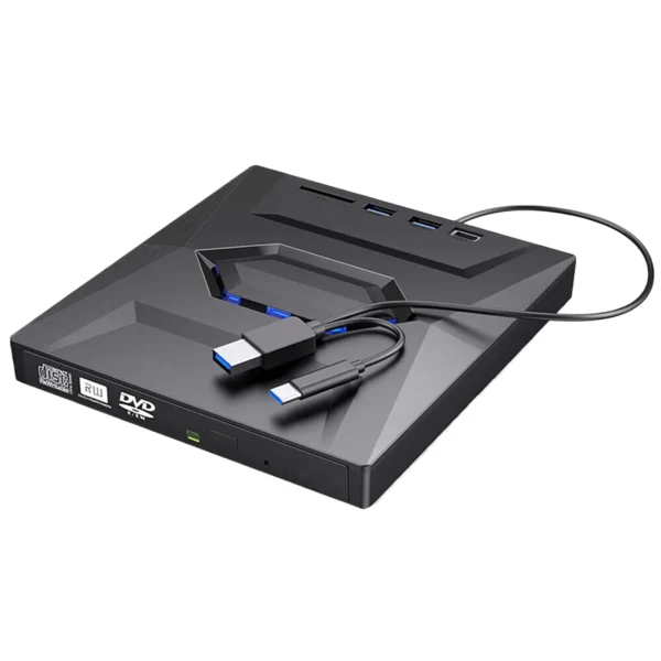 7 em 1 USB 3.0 Tipo C Externo CD DVD RW Unidade Óptica Gravador de DVD Leitor Player Super Unidade Óptica Para PC Laptop Notebook - Image 5