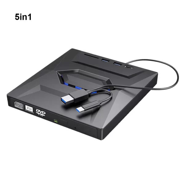 7 em 1 USB 3.0 Tipo C Externo CD DVD RW Unidade Óptica Gravador de DVD Leitor Player Super Unidade Óptica Para PC Laptop Notebook - Image 8
