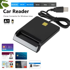 Leitor de cartão usb portátil usb2.0 leitor de cartão multifuncional ic cac leitor de cartão para owa dko gko para cartão de chip de escritório de correio de banco